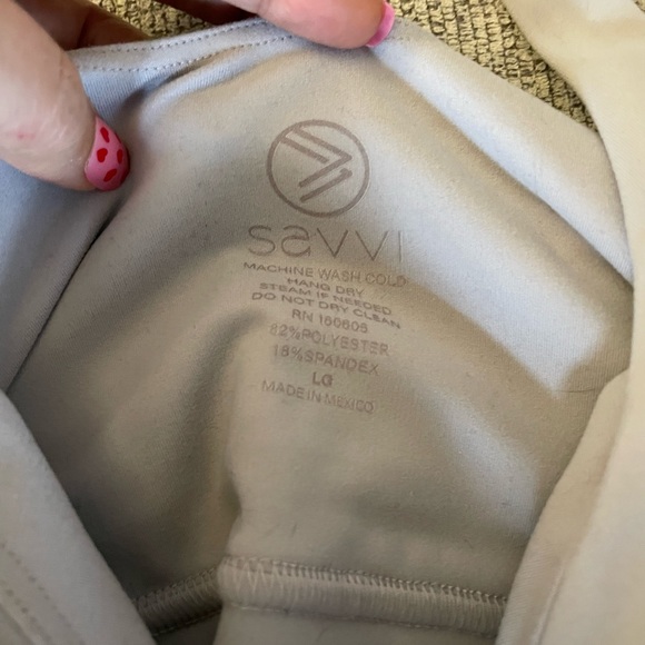 Savvi Light Purple Gray Air Sports Bra Large EUC - Picture 4 of 5